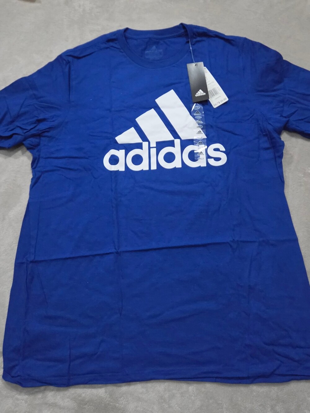 Adidas Men's Logo Crew Neck T-Shirt - Blue